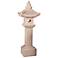 Great Tall Pagoda Lantern 79" High Ivory Garden Accent