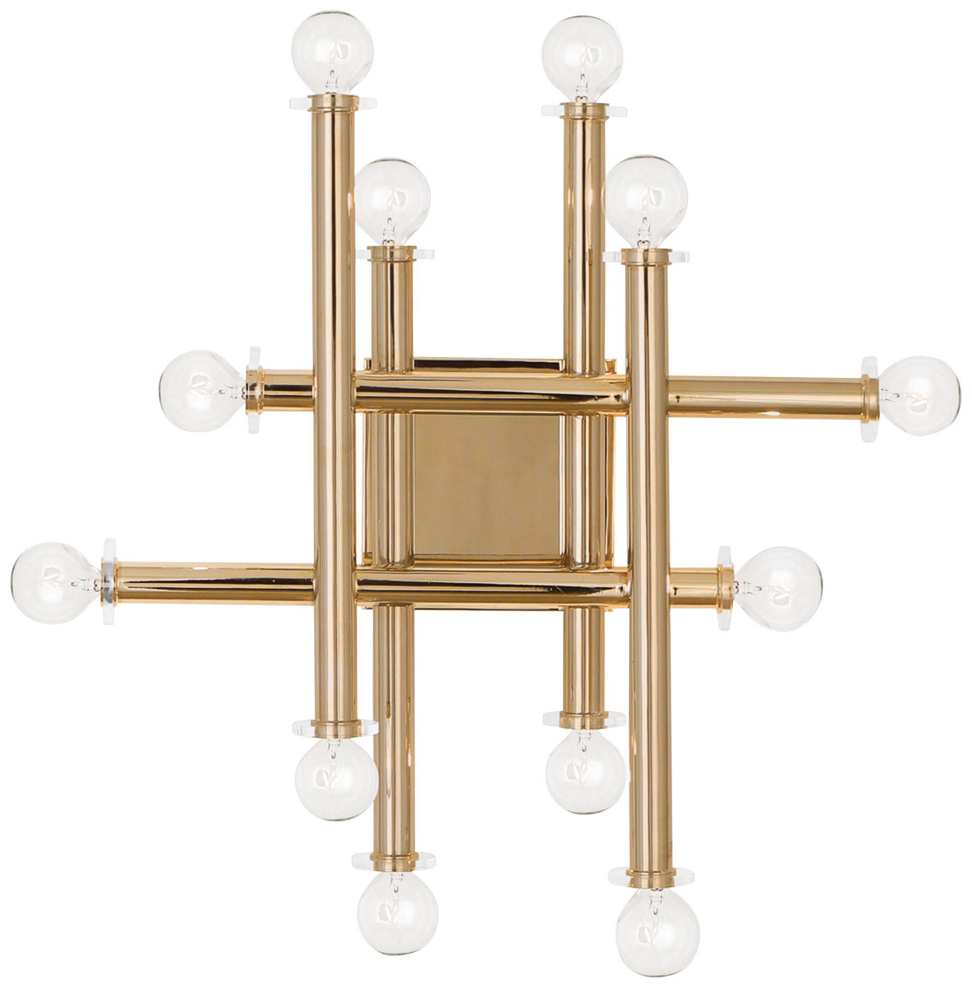 Jonathan Adler Milano 18 1/4" High Polished Brass Wall Sconce