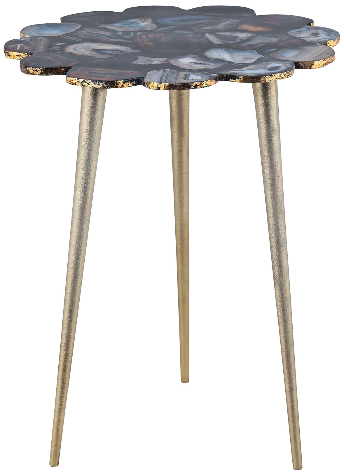 Knossos 16" Wide Agate Stone Modern Side Table