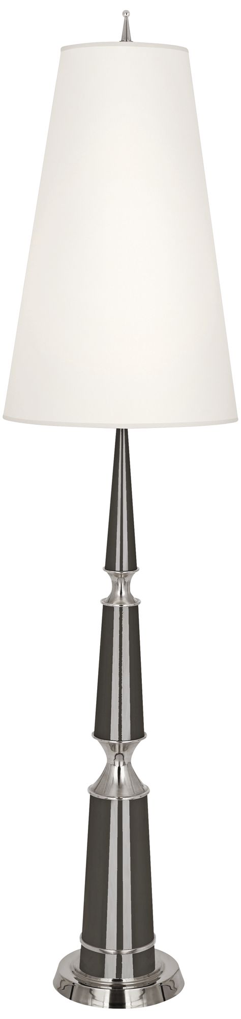 Versailles Ash Lacquer Floor Lamp with Ascot Shade