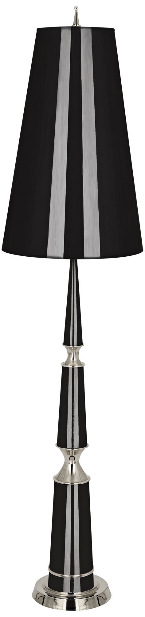 Versailles Black Lacquer Floor Lamp with Shade