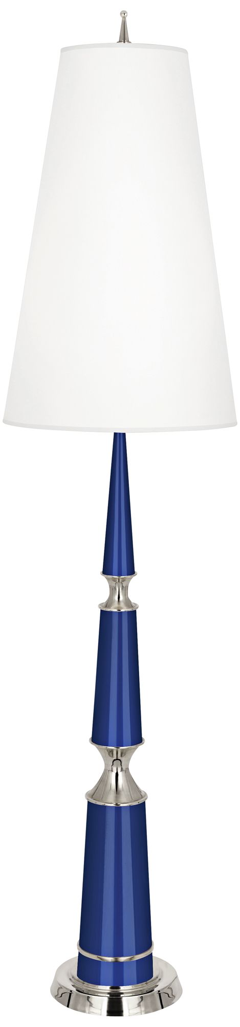 Jonathan Adler Versailles Navy Blue Lacquer Floor Lamp