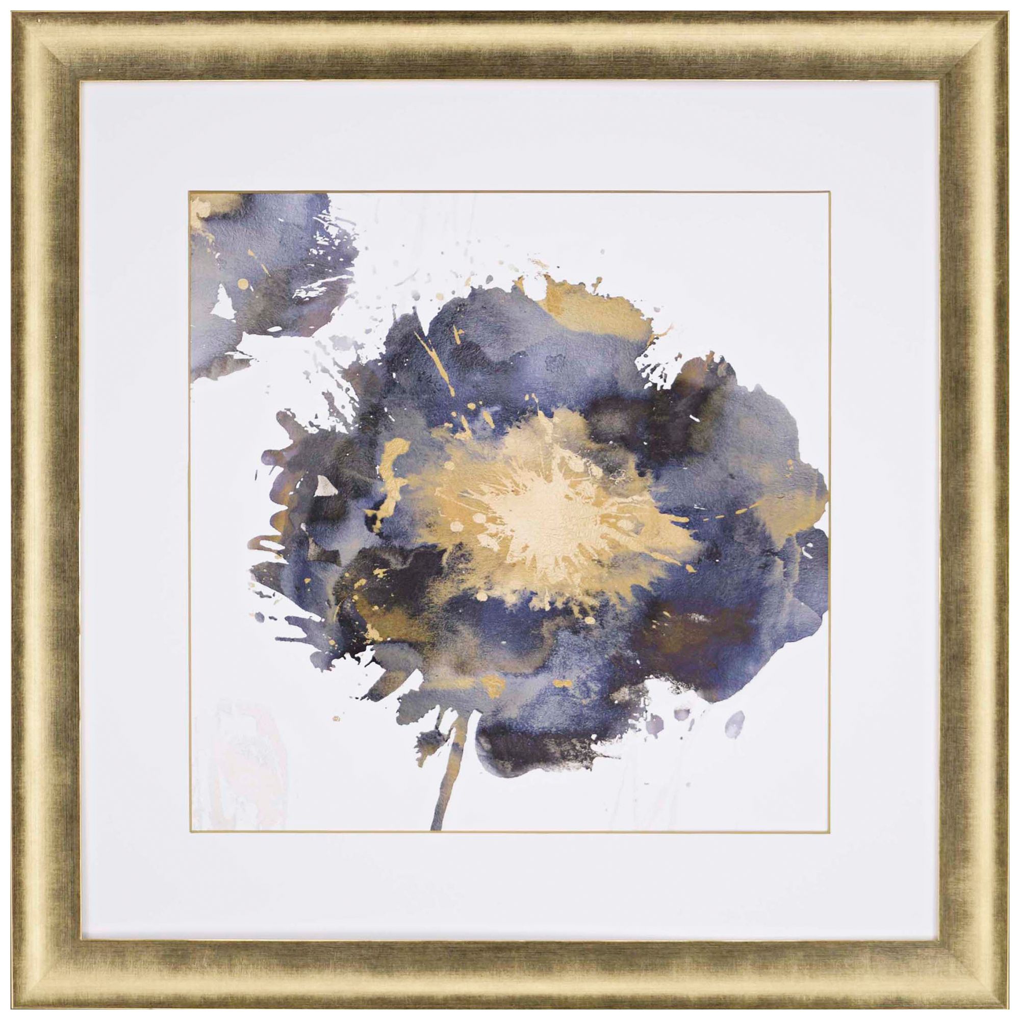 Flower Burst II 37" Square Framed Giclee Wall Art