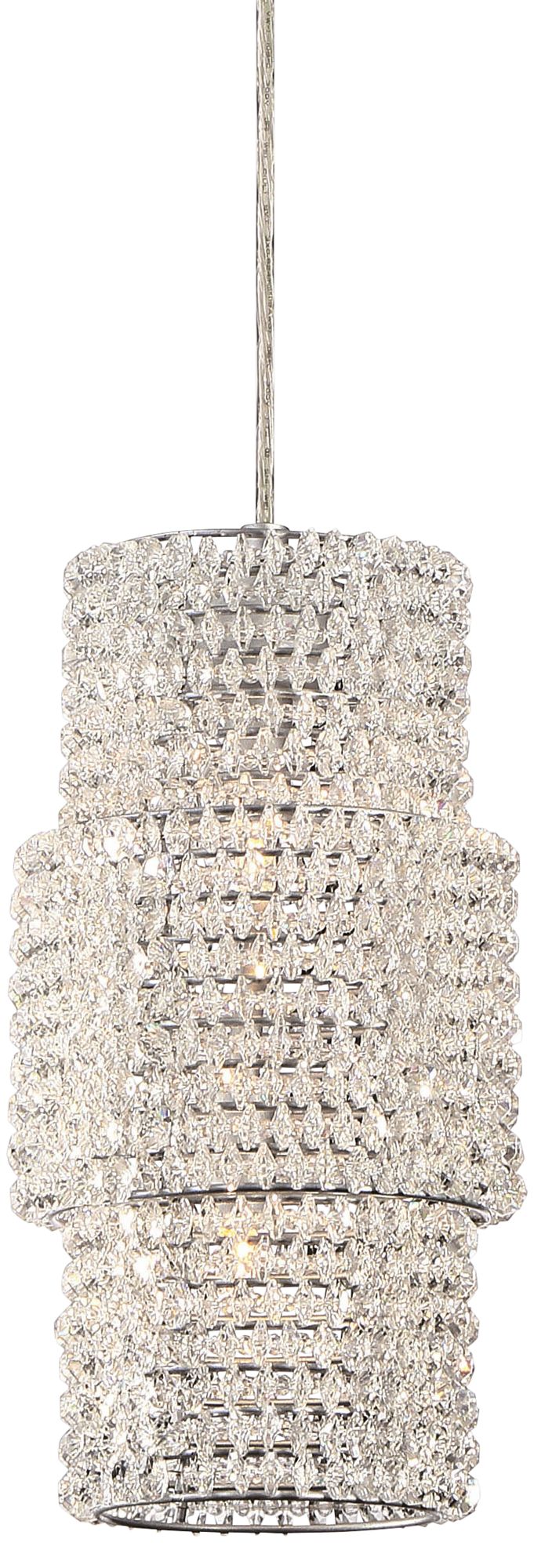 Eurofase Sposa 6 1/2" Wide Chrome Crystal Mini Pendant