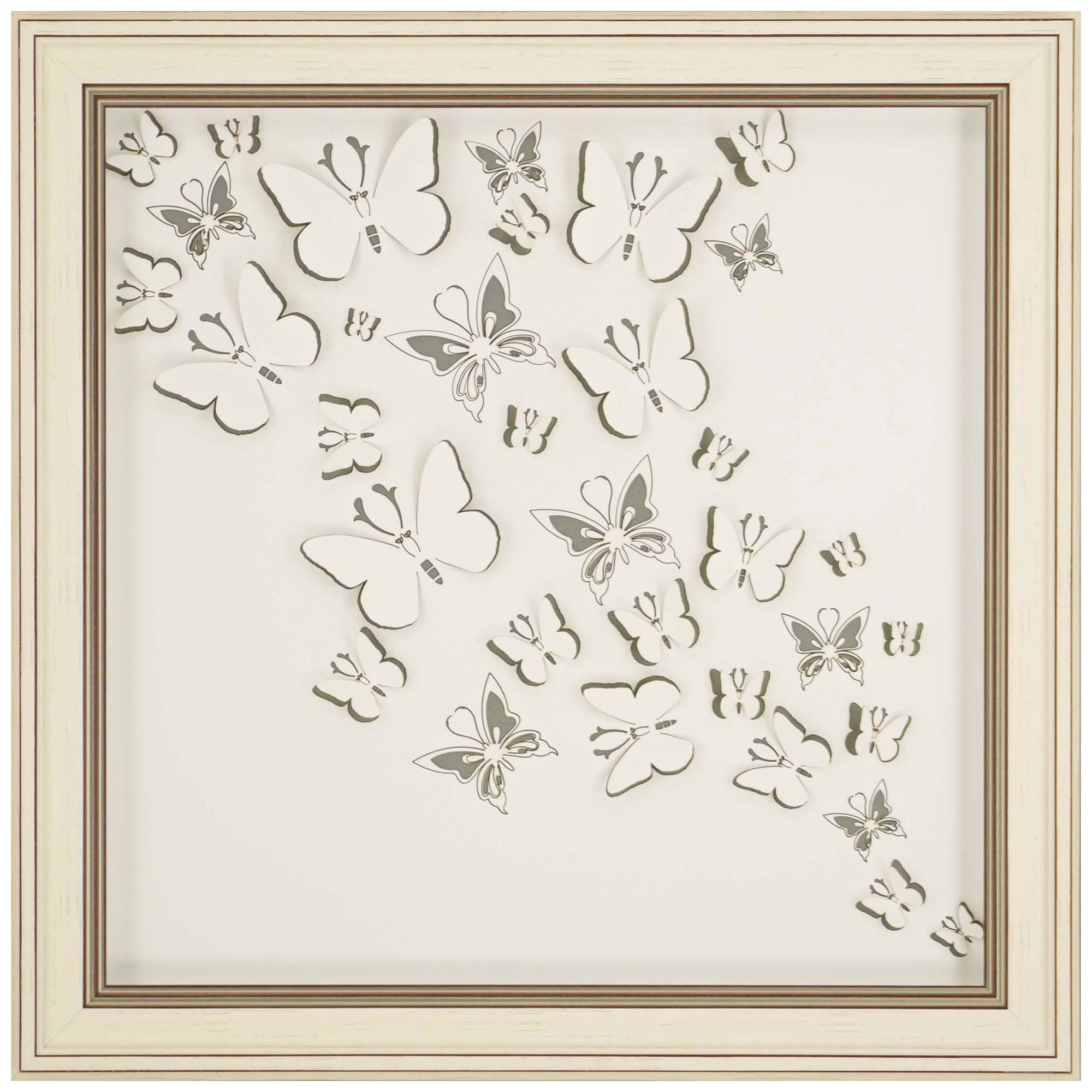 Butterfly Family II 23" Square Framed Wall Art