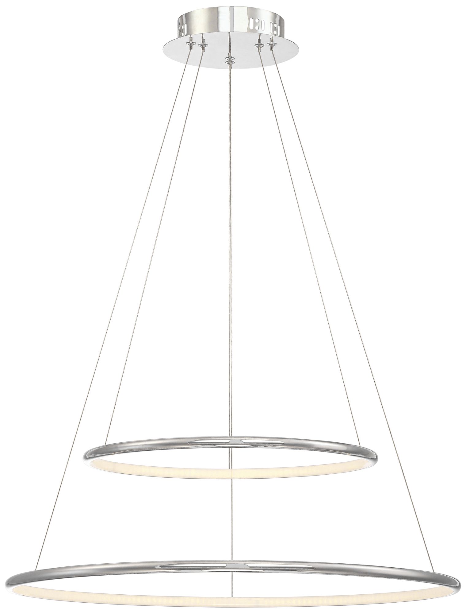 Eurofase Valley 23 1/2" Wide Chrome LED 2-Ring Pendant Light
