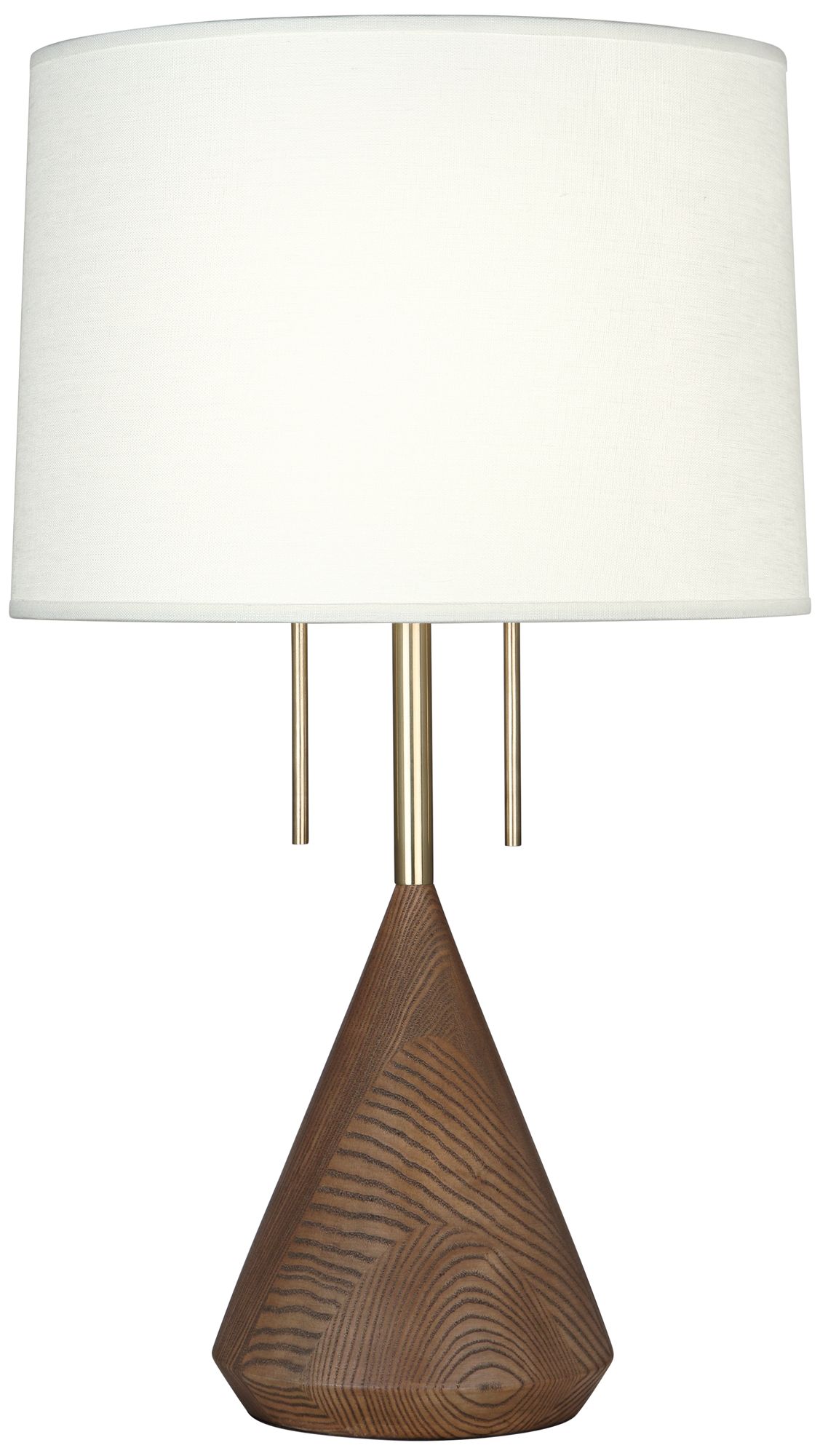 Robert Abbey Wally Walnut Wood Table Lamp