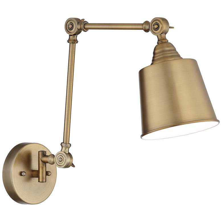 Image 2 Mendes Antique Brass Down-Light Hardwire Wall Lamp