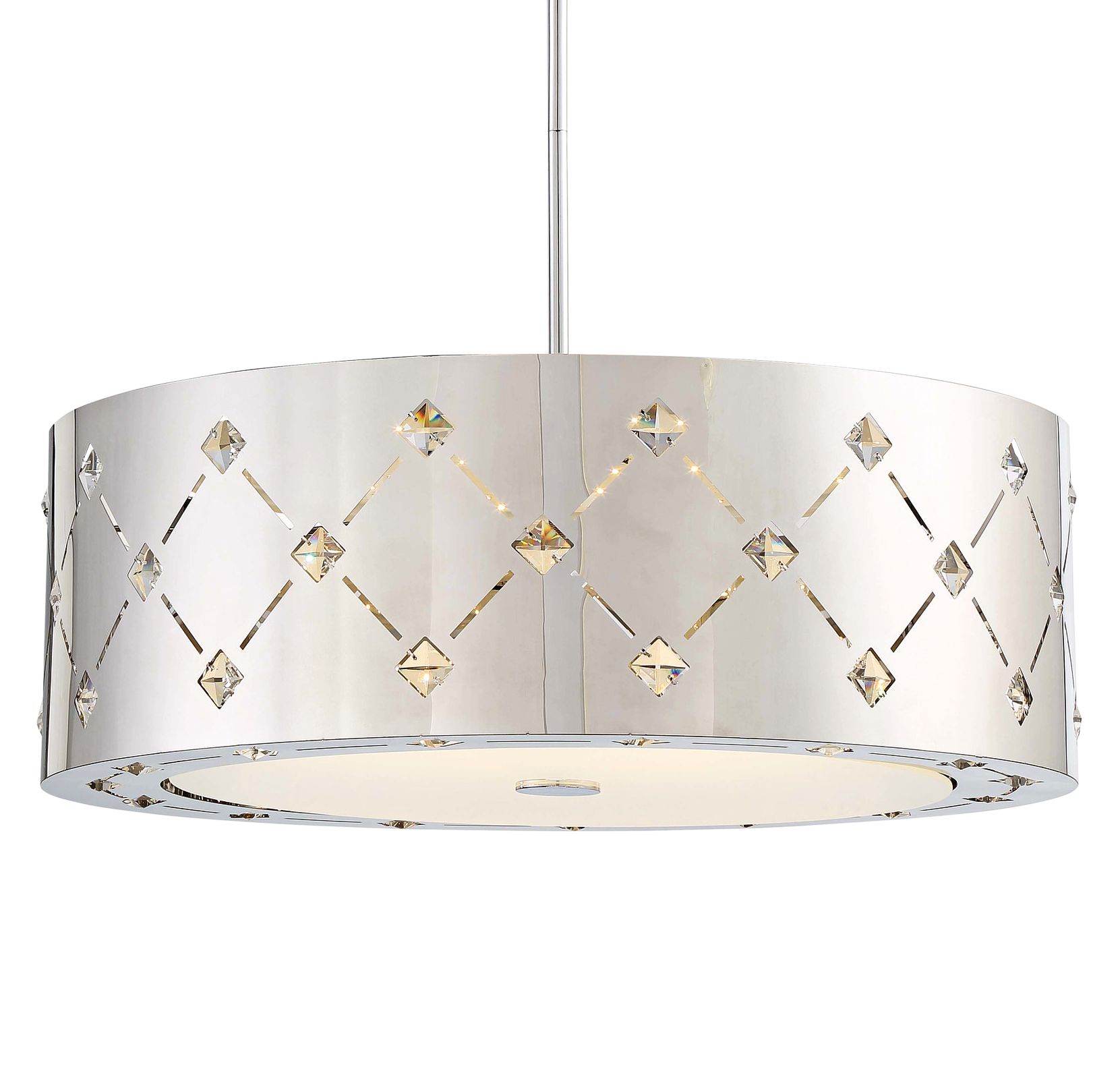 George Kovacs Crowned 22 1/4" Wide Chrome LED Pendant Light