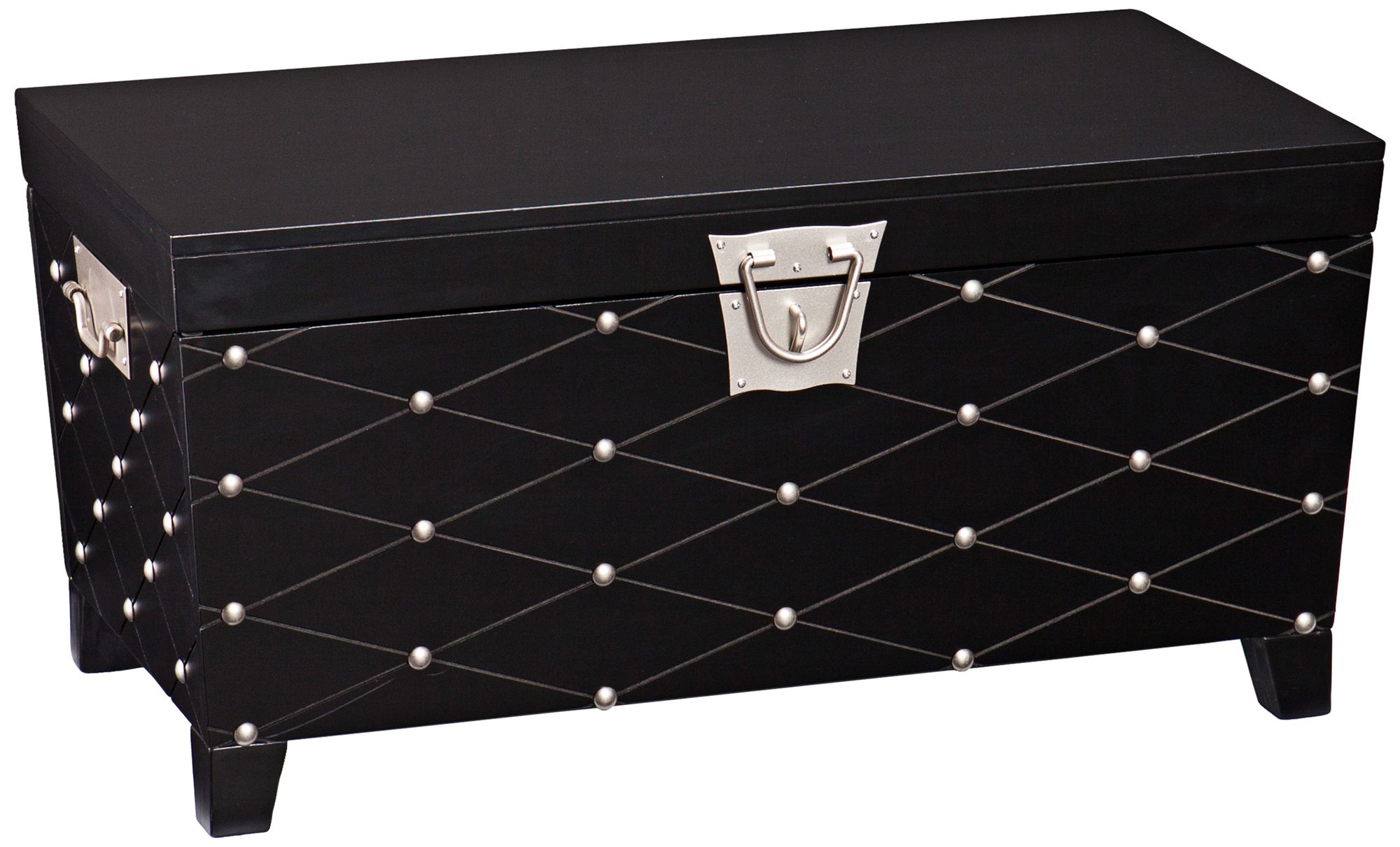 Anastasia 38 3/4" Wide Black Wood Trunk Cocktail Table