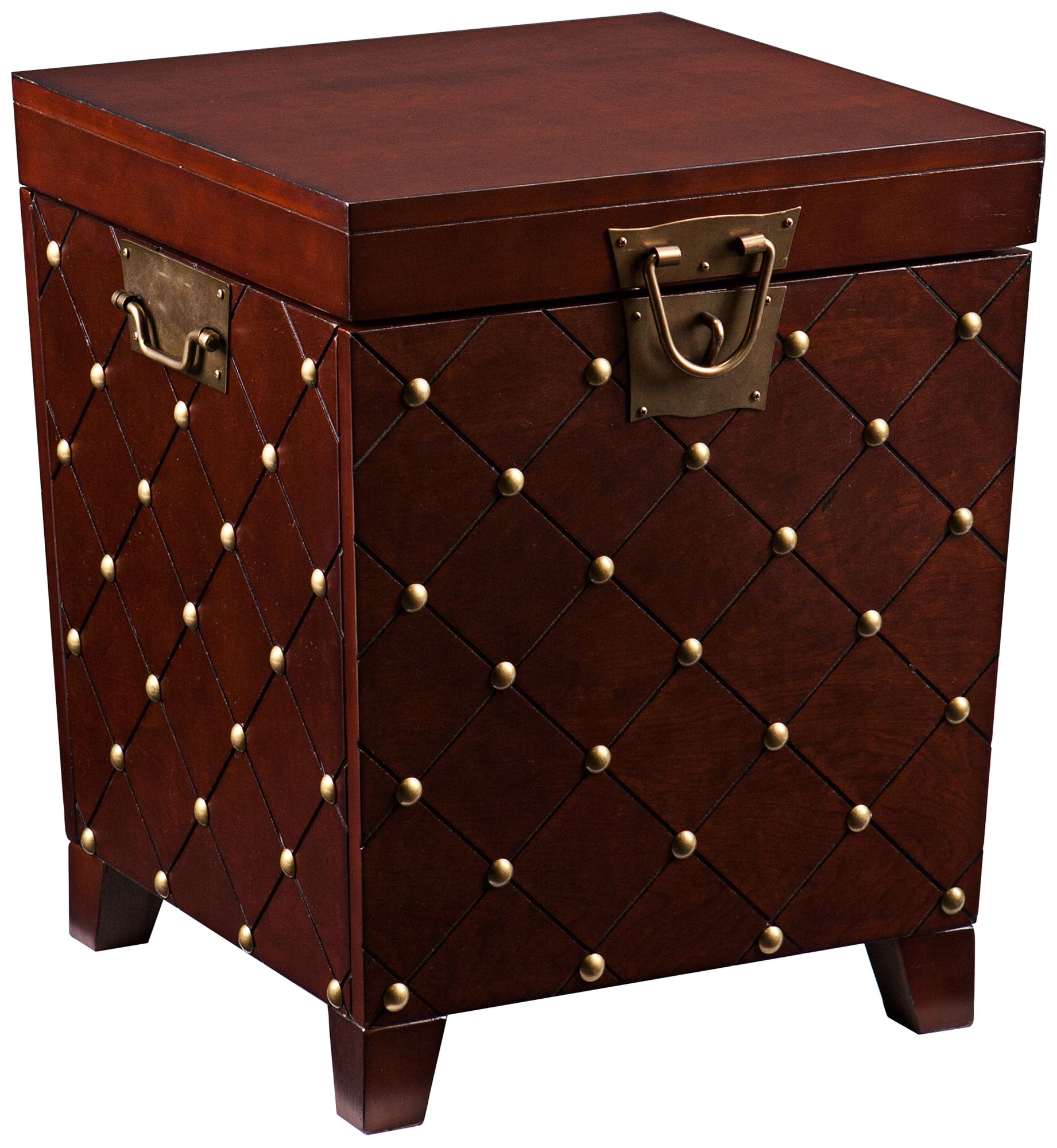 Anastasia 21 1/4" Wide Espresso Wood Trunk End Table