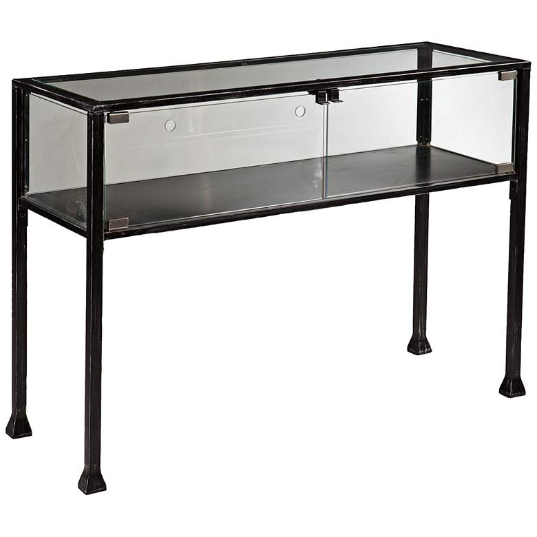 Terrance 42 1/2&quot; Wide Glass Display Case Console Table