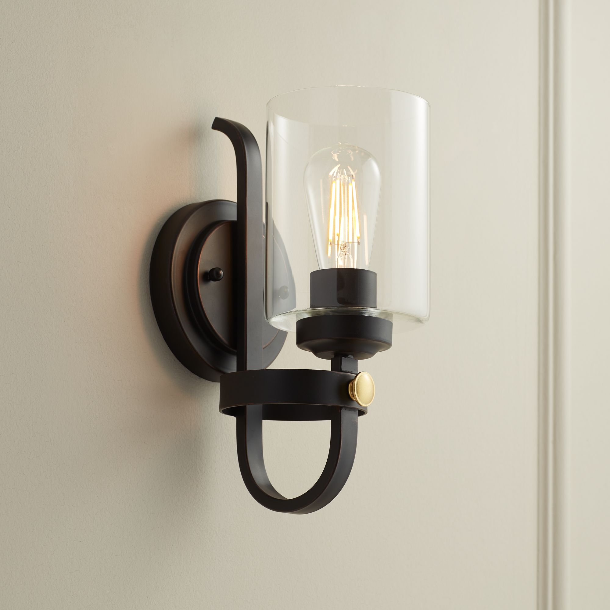 Details About Rustic Farmhouse Wall Light Sconce Led Bronze 12 Fixture For Bedroom Hallway
