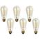 Tesler Clear 60 Watt Standard Edison Style Light Bulb 6-Pack