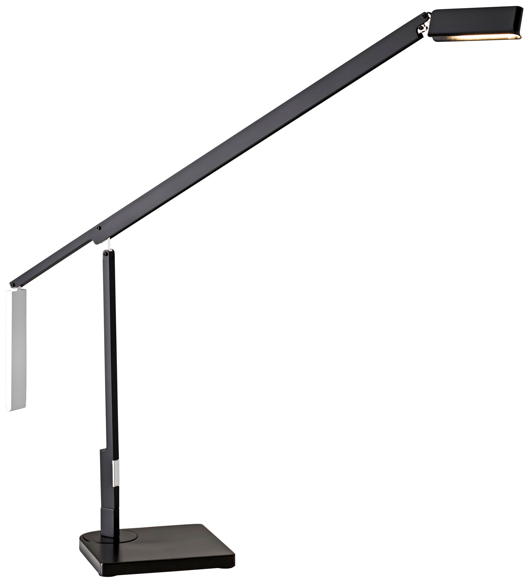 Lazzaro Black and Chrome Adjustable LED Desk Lamp