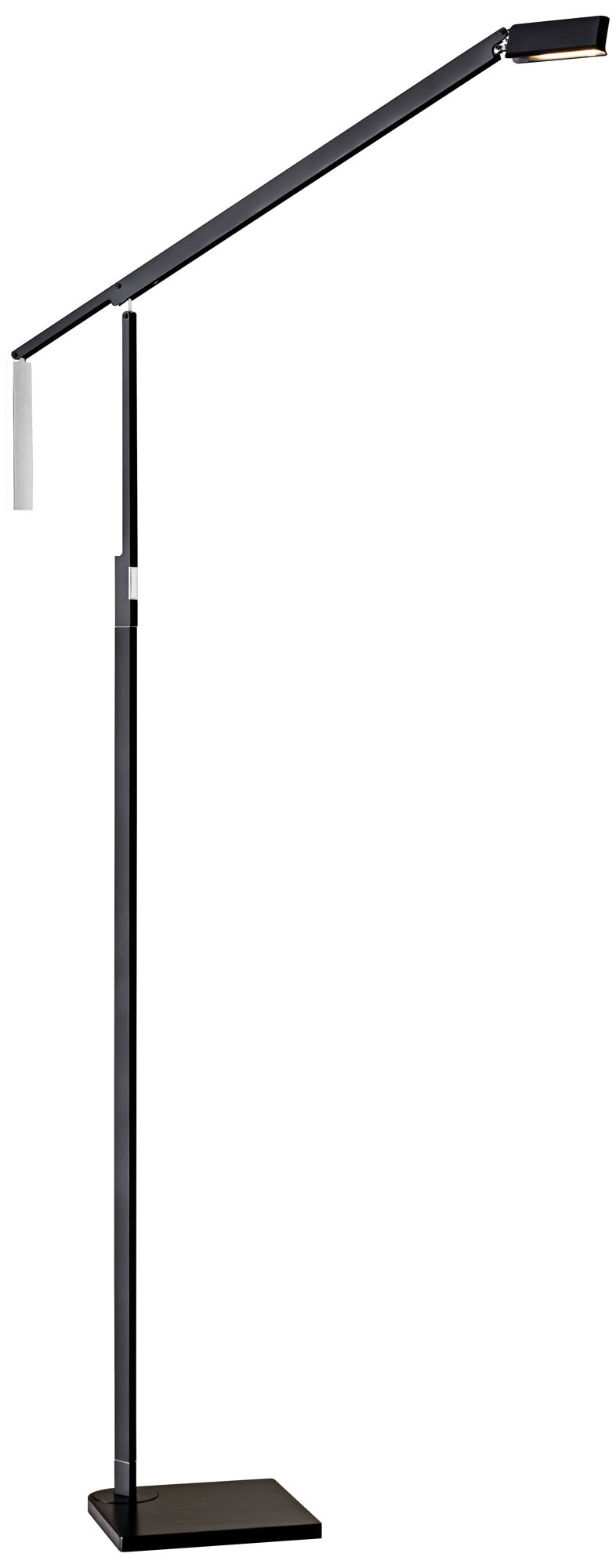 Lazzaro Black and Chrome Adjustable LED Floor Lamp