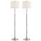 Montrose Polished Steel and Crystal Floor Lamps - Set of 2