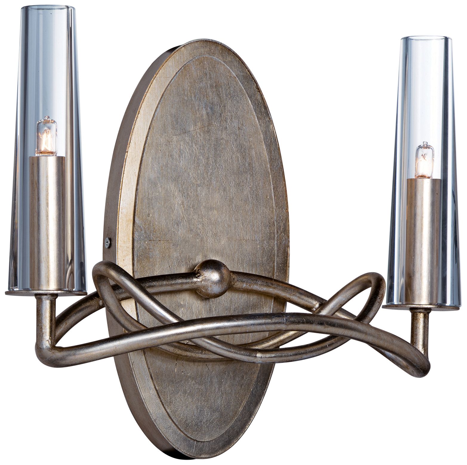 Maxim Entwine 11 3/4" High Golden Silver 2-Light Wall Sconce