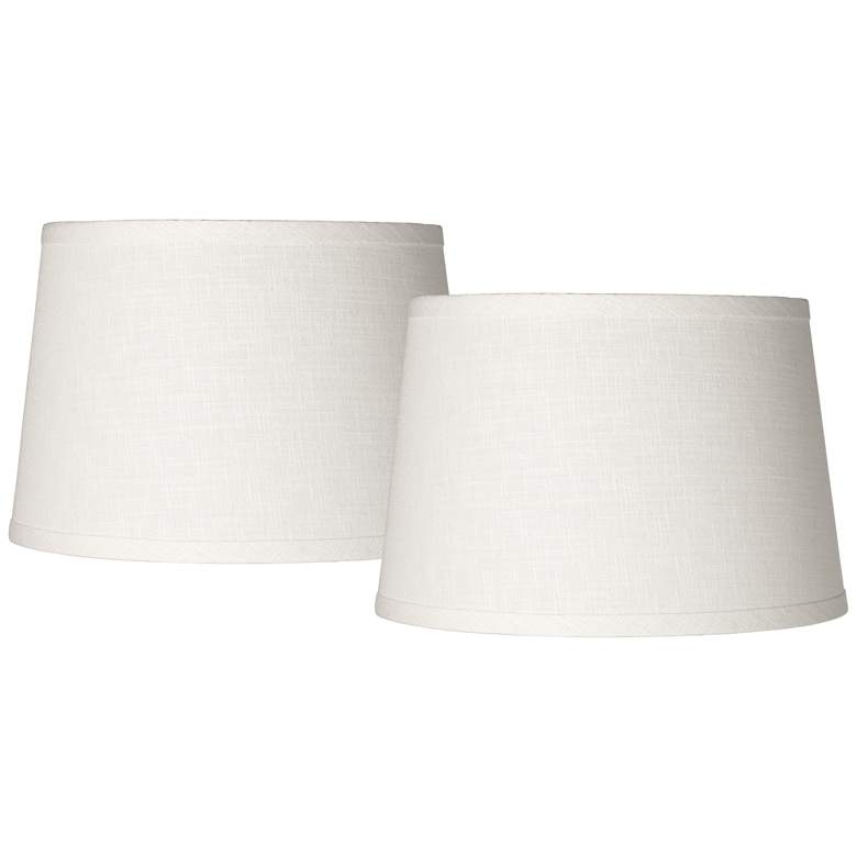 White Oval Lamp Shade With Spider Assembly Lamps Shades