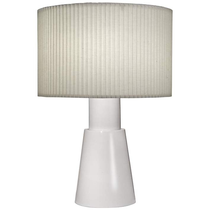 Carson Converse Gloss White Accent Table Lamp w/ Linen Shade - #35M92 |  Lamps Plus