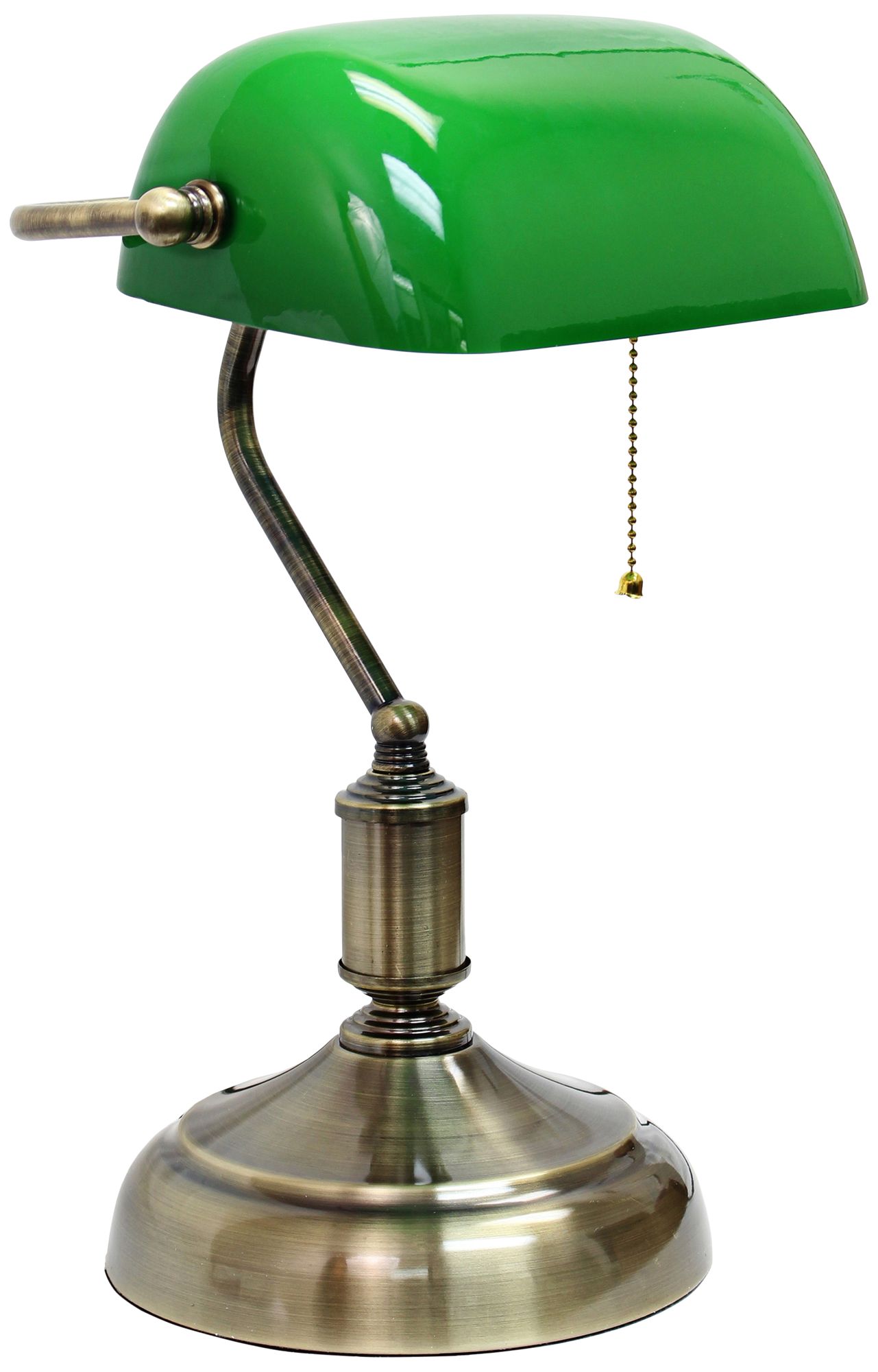 green desk lamp antique