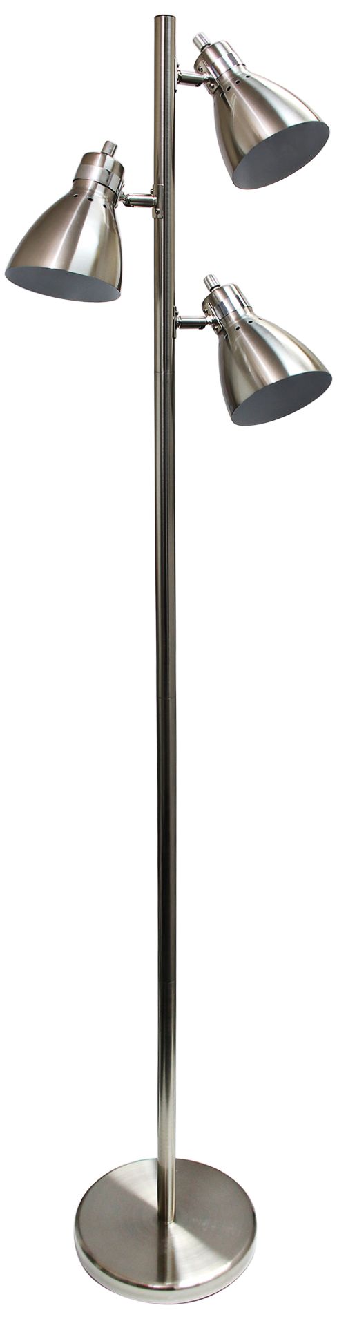 Rosemont Brushed Nickel 3-Light Tree Floor Lamp