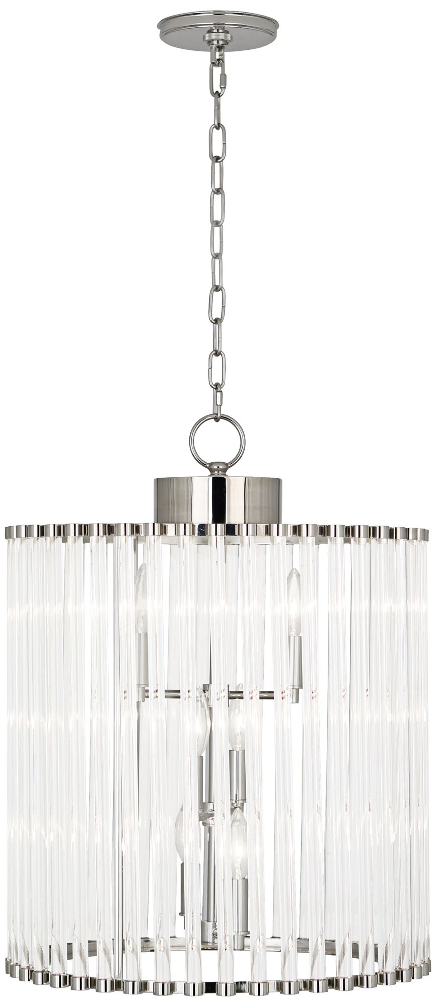 Robert Abbey Cole 18" Wide Polished Nickel 6-Light Pendant