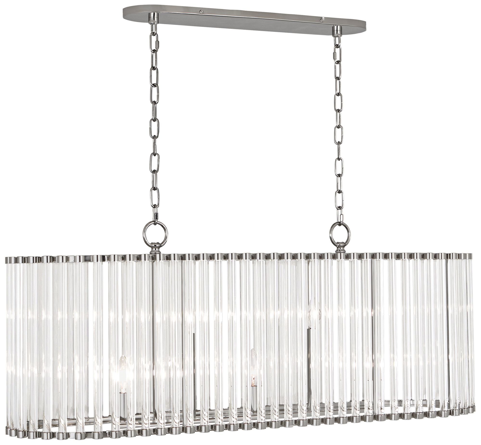 Cole 42" Wide Polished Nickel Kitchen Island Light Pendant