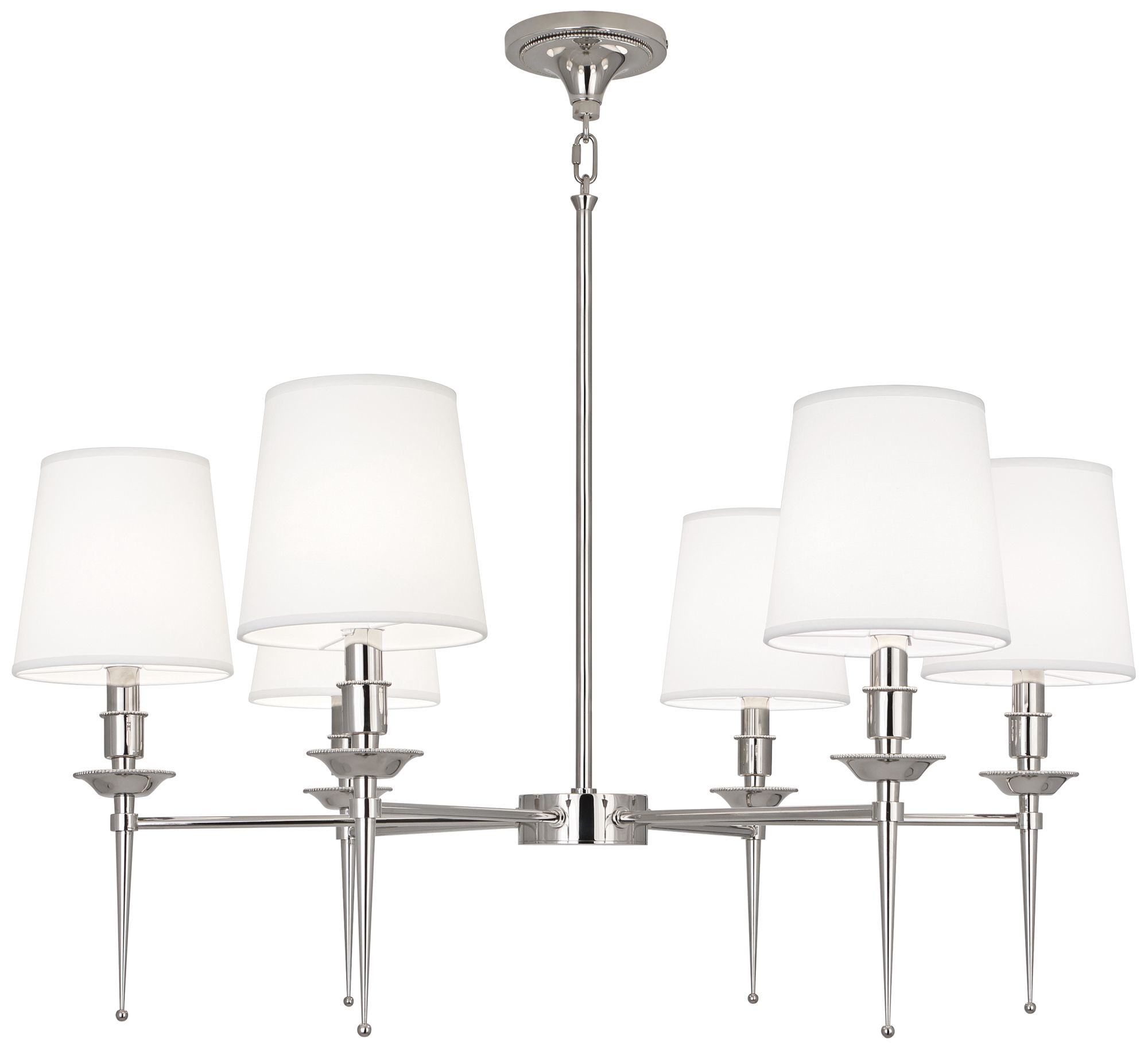 Cedric 34 1/4" Wide Polished Nickel 6-Light Chandelier