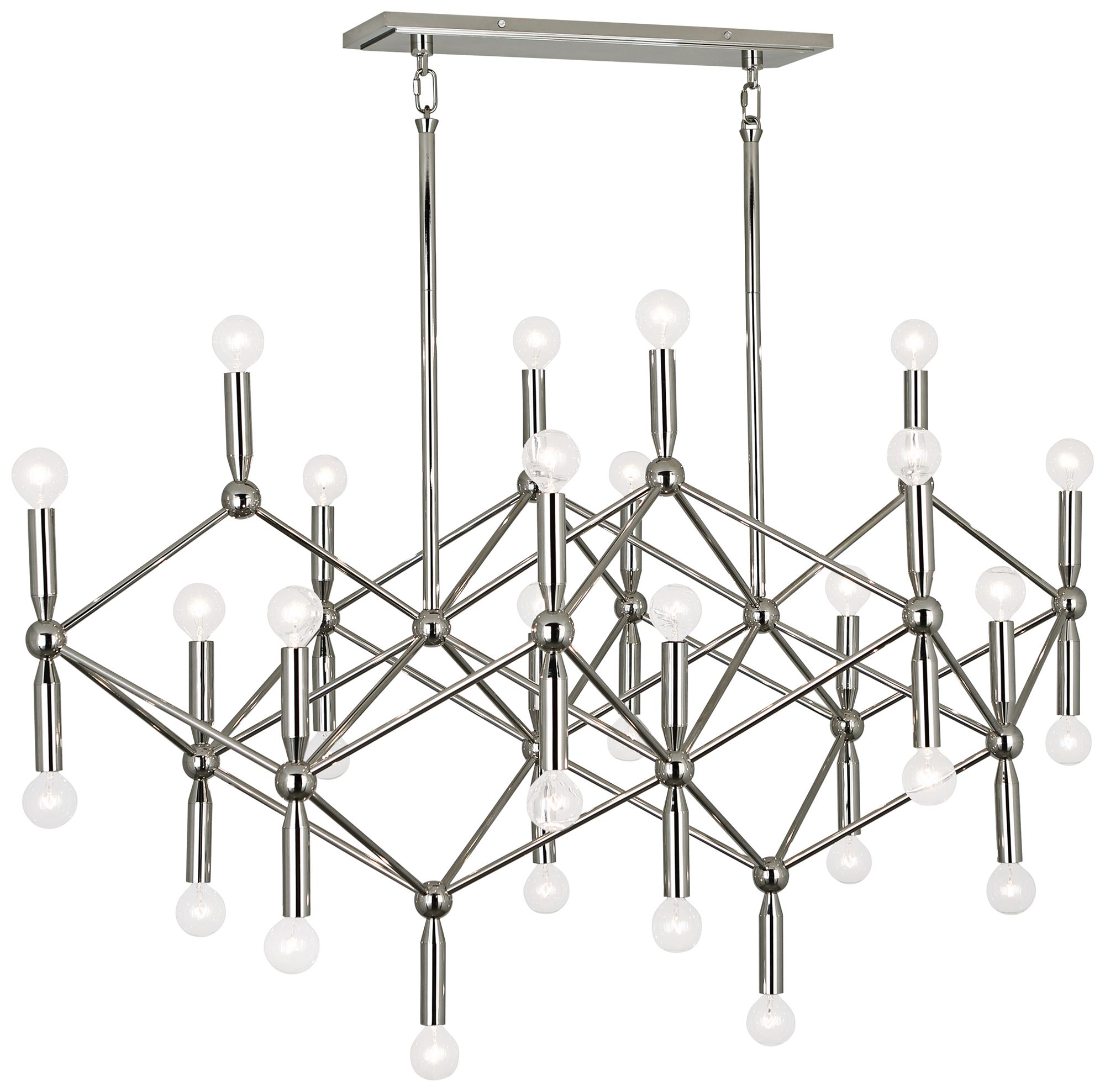 Milano 44" Wide Polished Nickel 30-Light Chandelier