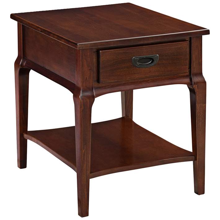 Stratus 20 Wide Heartwood Cherry 1 Drawer Wood End Table 35p66 Lamps Plus