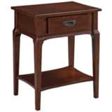 Stratus 22&quot; Wide Heartwood Cherry 1-Drawer Wood Nightstand