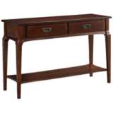 Stratus 48&quot; Wide Heartwood Cherry Wood 2-Drawer Traditional Sofa Table