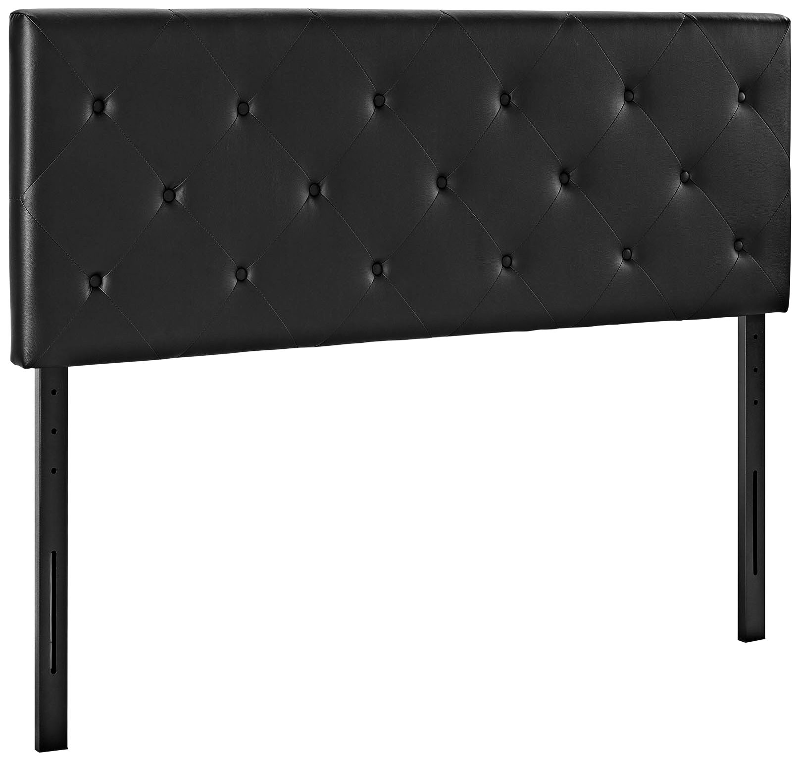 Terisa Black Vinyl Upholstered Headboard