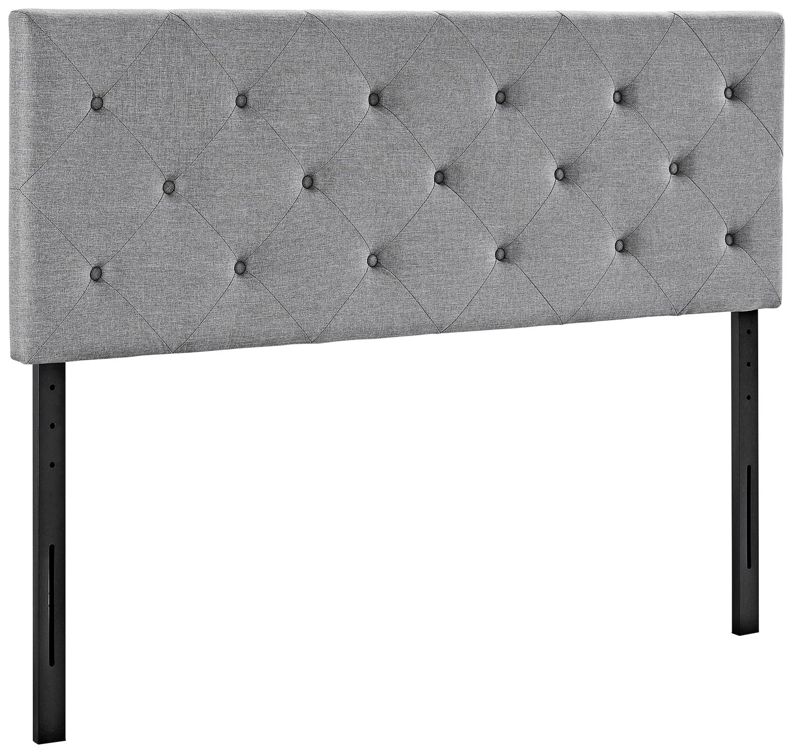 Terisa Light Gray Fabric Upholstered Headboard