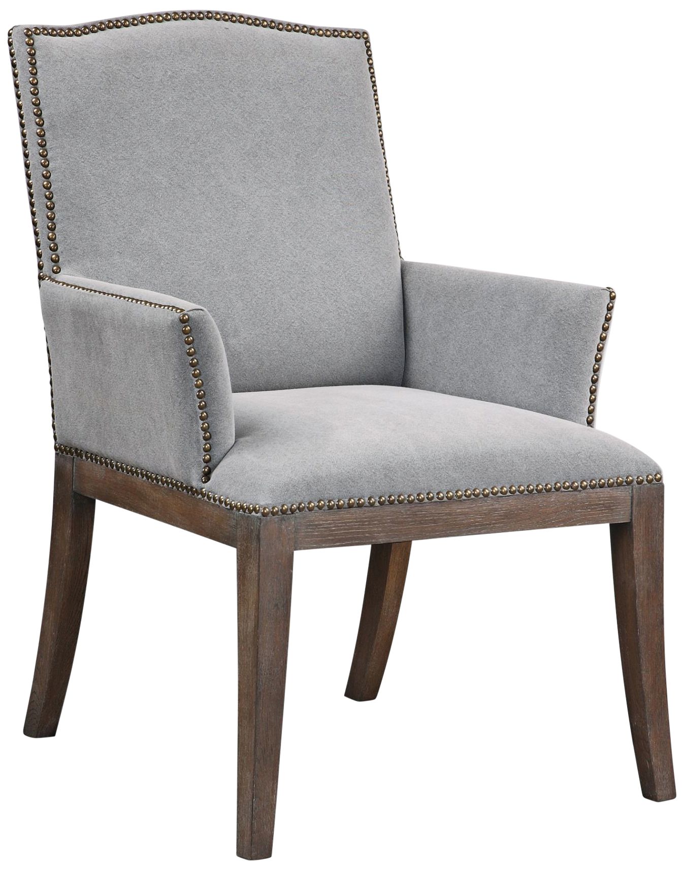 Uttermost Lantry Stony Gray Fabric Accent Chair