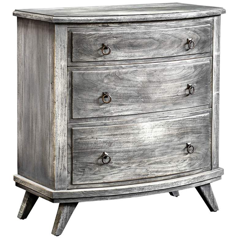 Jacoby 32&quot; Wide Burnished Driftwood 3-Drawer Accent Chest