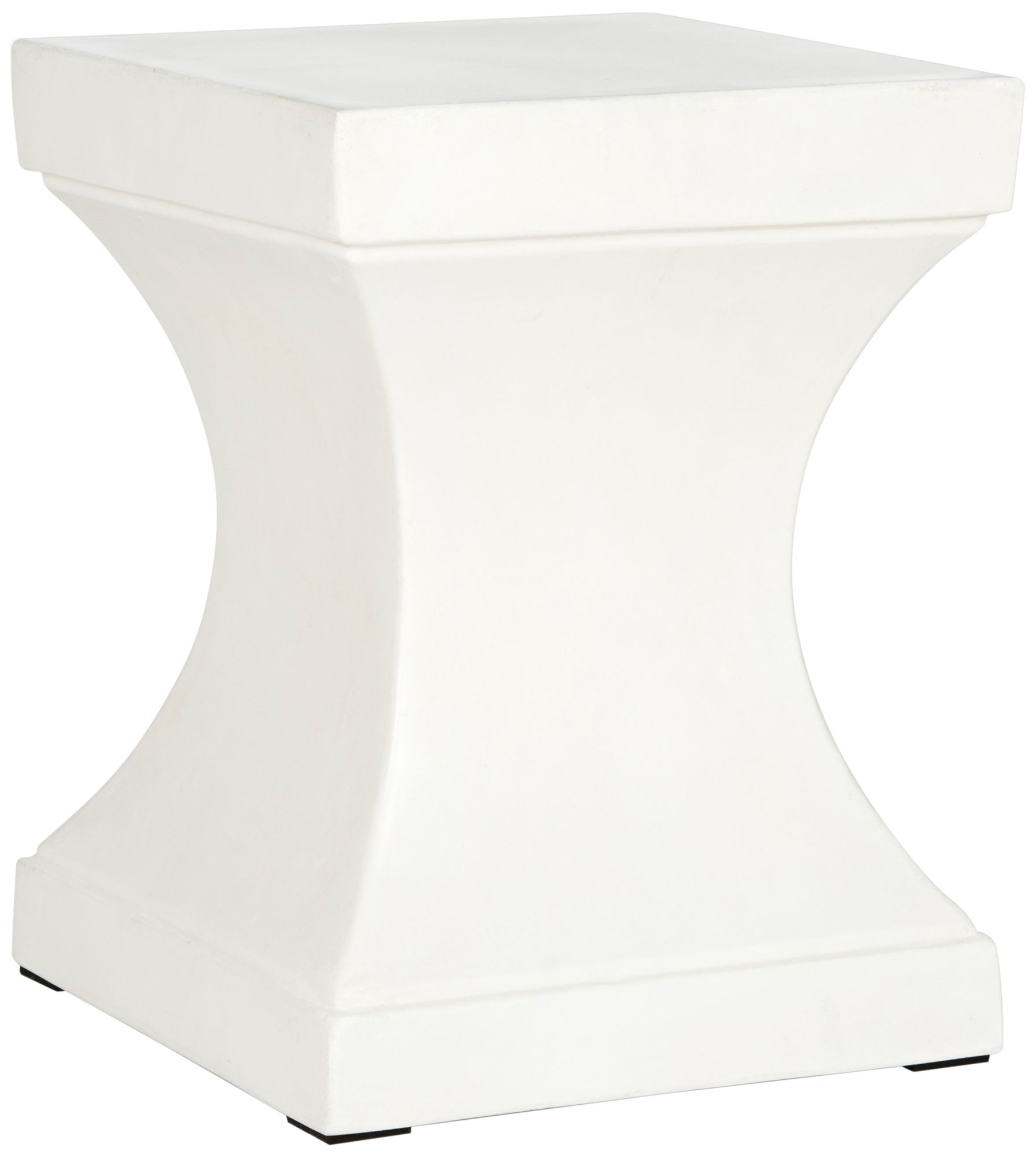 Safavieh Curby Ivory Concrete Indoor-Outdoor Accent Table