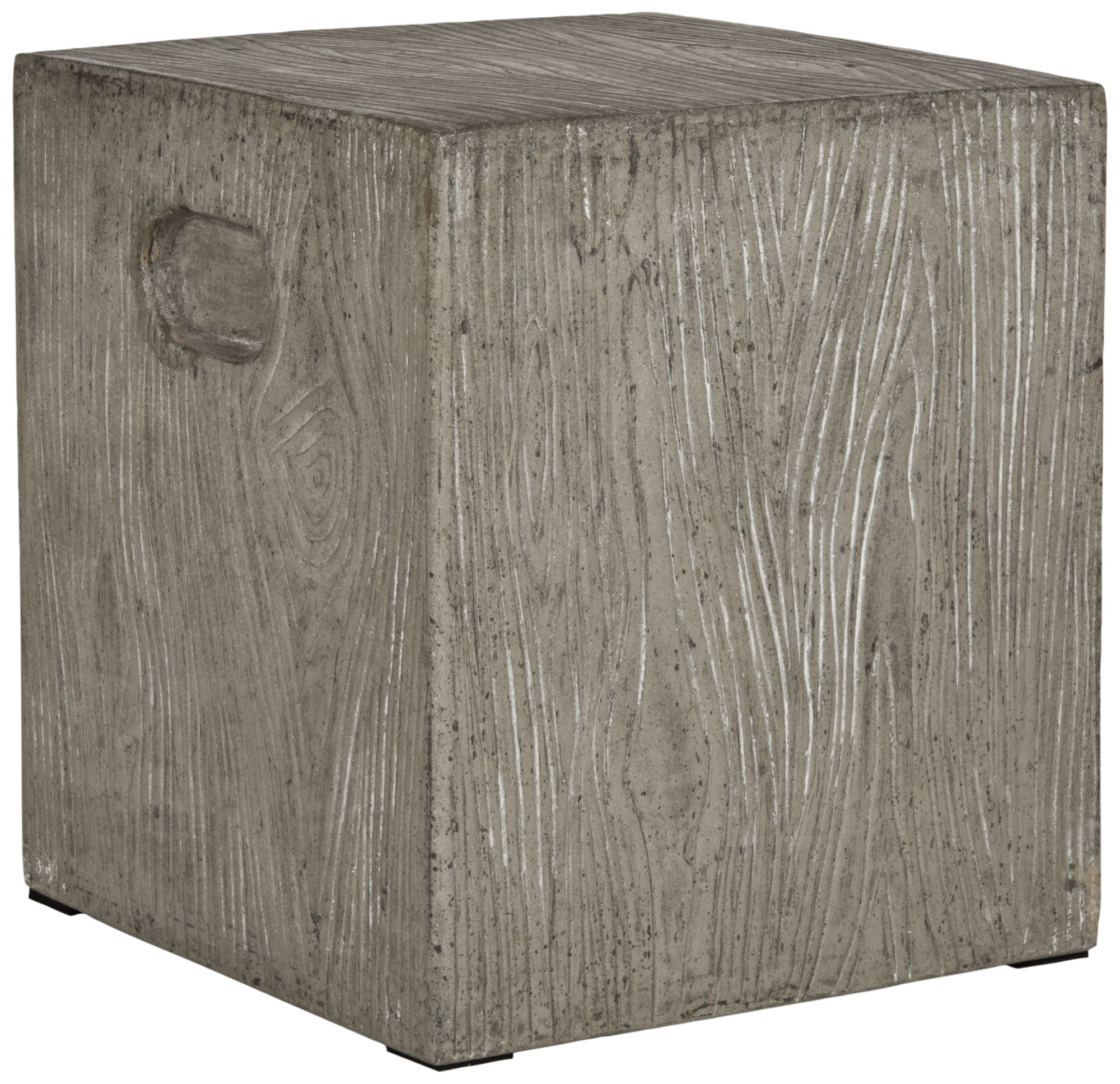 Safavieh Cube Dark Gray Concrete Indoor-Outdoor Accent Table