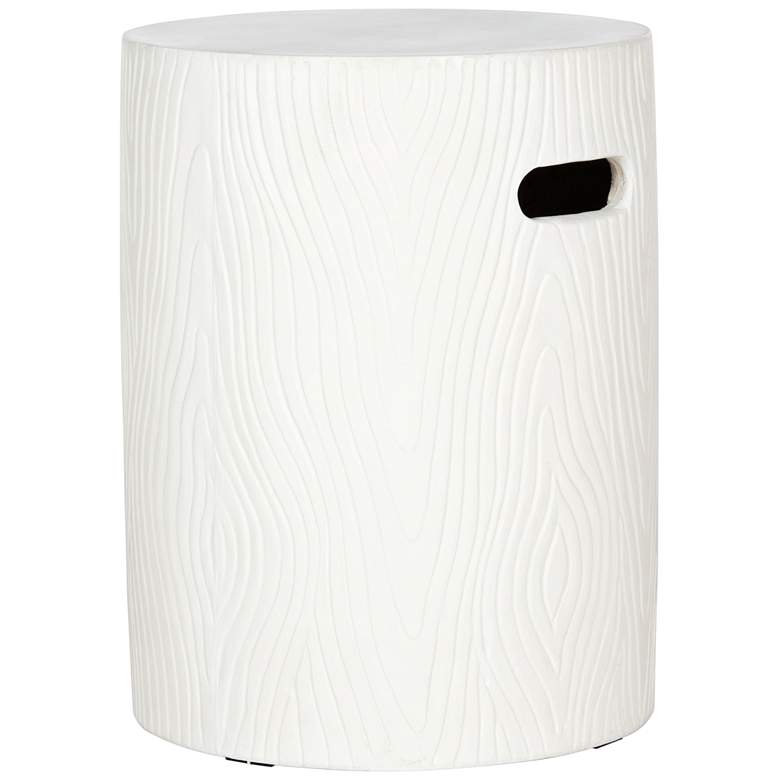 Image 2 Trunk Ivory Concrete Round Indoor-Outdoor Accent Table