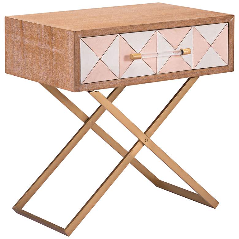 Zuo Mod 23 3/4&quot; Wide Multi-Color Modern Wood End Table