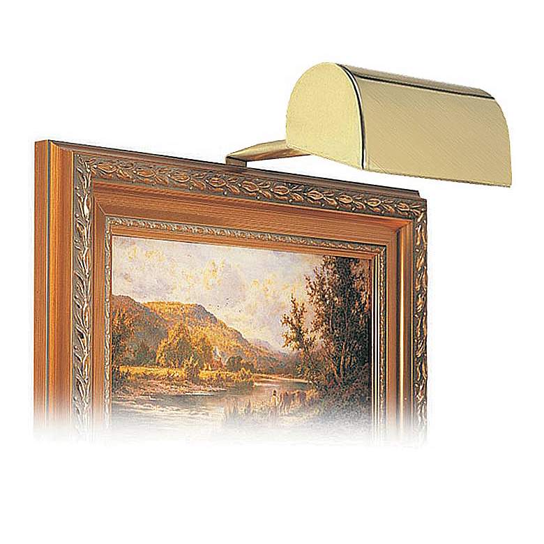 Image 1 House of Troy 5" Wide Satin Brass Plug-in Picture Light