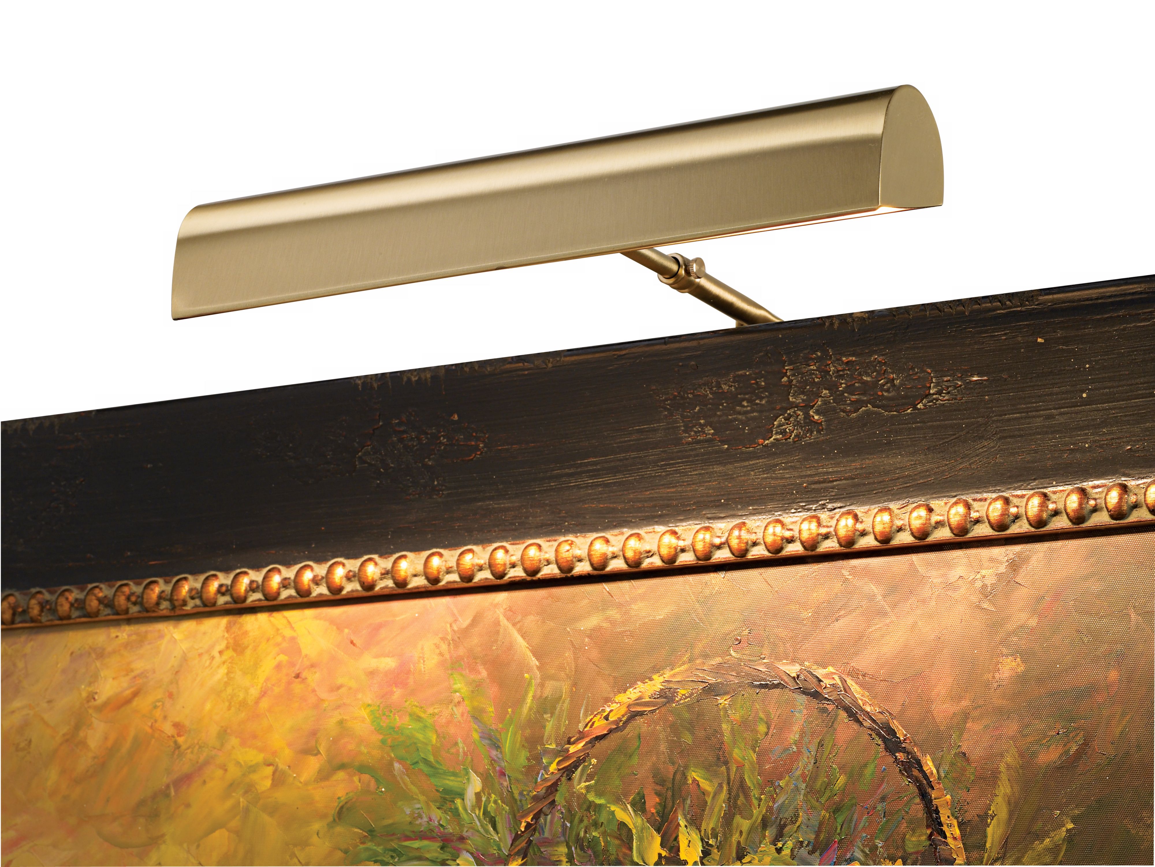 House of Troy 14" Wide Plug-In Satin Brass Picture Light