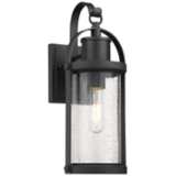 Roundhouse 15 3/4&quot; High Black Outdoor Wall Light