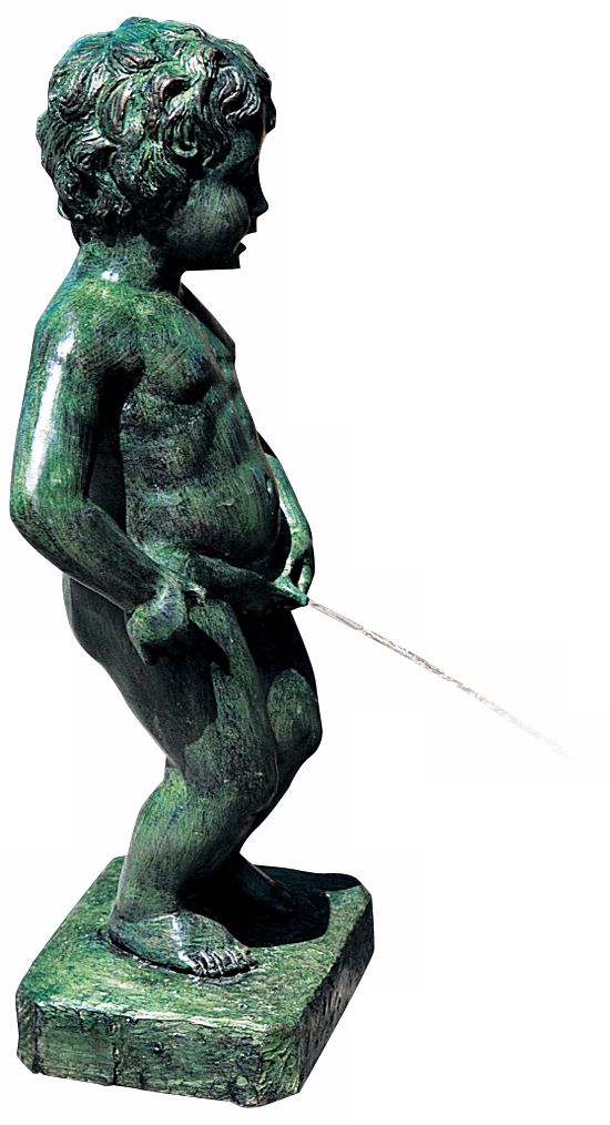 Manneken Pis 20" High Belgian Boy Spitter Pond Fountain