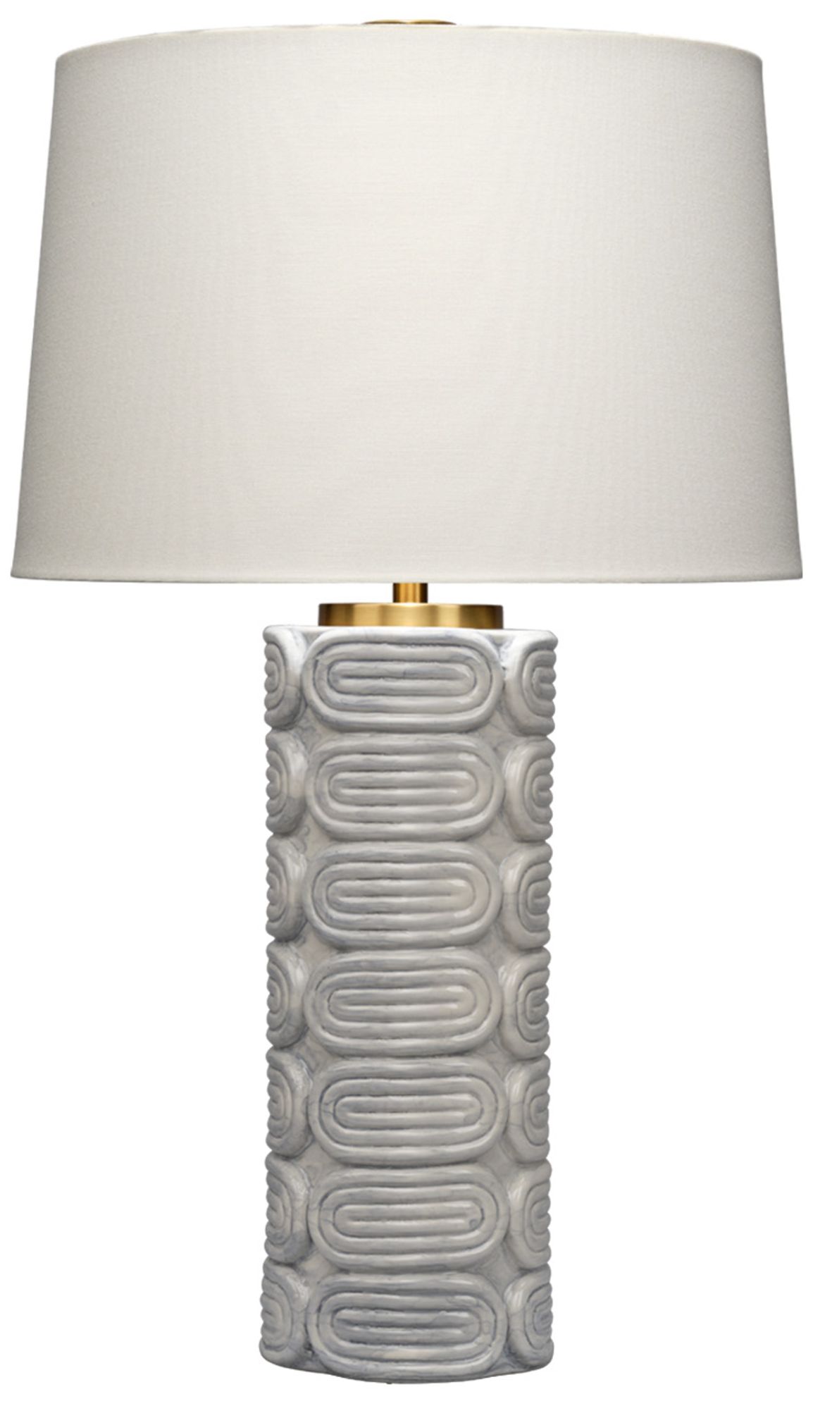 Jamie Young Wright Ceramic Table Lamp with Linen Shade 28.5"