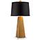 Design Gold Leaf Obelisk Table Lamp With 7" Wide Square Riser
