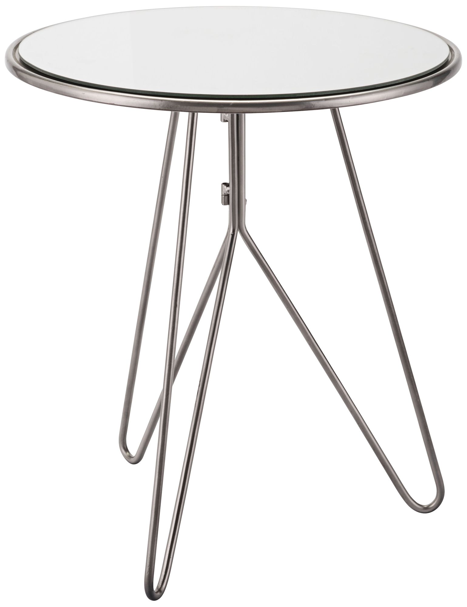 Zuo Zsa 19 1/2" Wide Mirrored Top and Silver End Table