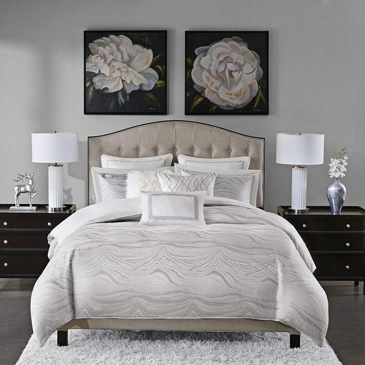 Hollywood Glam White Comforter Set 36a83 Lamps Plus