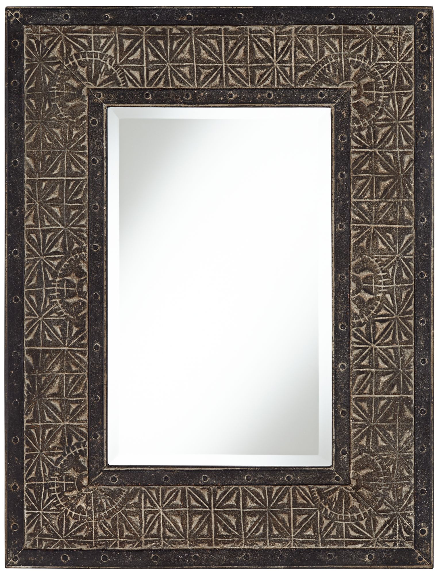 Lea Pressed Pattern Metal 30 3/4" x 40" Wall Mirror